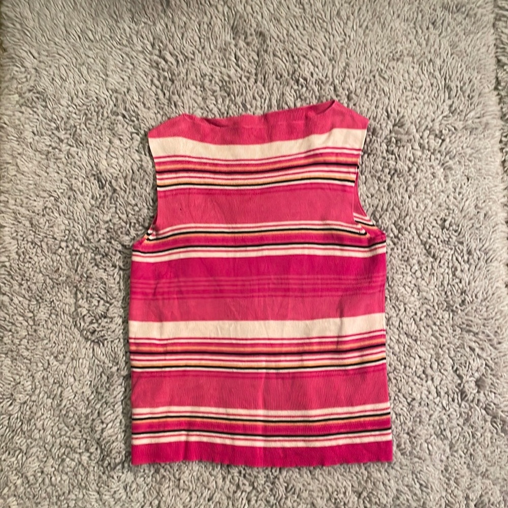 Tank style Pink Striped Top